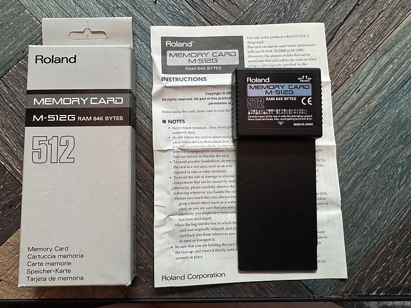 Roland M512G RAM 64K Memory Card for Synths, Sound Modules, Reverb