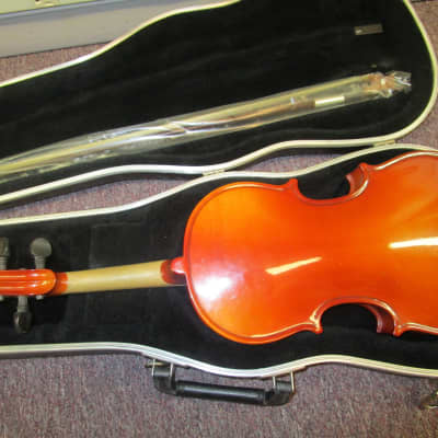 Leon Aubert Strad Model 3/4 size violin with case and bow Made in Romania image 3