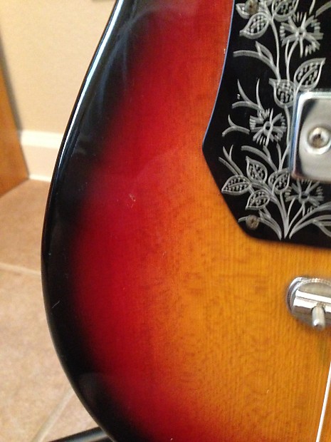 Vintage 1960's Teisco Del Rey Tulip Sunburst Electric Guitar Vintage 1960's Teisco Del Rey Tulip Sunburst Electric Guitar