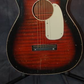 Harmony Stella Model 933 Fender Style Headstock Pro Setup 1969 Faux Tiger Stripe image 2