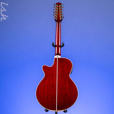 Takamine Thinline TSP158C-12 12-String Acoustic-Electric Guitar See-Through Red image 6