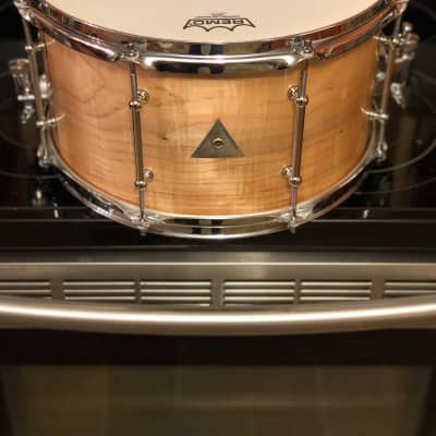 SUMMIT 8X14 SOLID CURLY MAPLE SNARE DRUM 2021 - NATURAL.  MINT. N&C, Noble Cooley, Slingerland Radio King, Select Craviotto, Sonor, DW, Ludwig, Tama, Star Series, Brady image 1