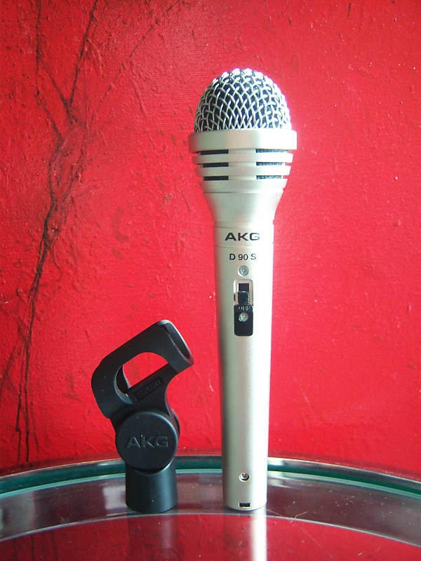 Vintage 1980's AKG D90S dynamic cardioid microphone Low Z