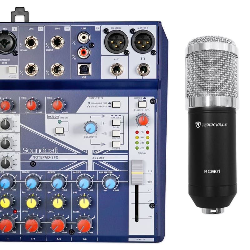 Soundcraft Notepad-8FX 8-Ch. Live Sound/Recording Mixer w/USB+