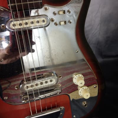 Kawai Vintage Made in Japan Offset Body Electric Guitar 1960s - Red Burst image 5
