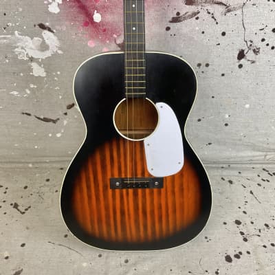 1965 Stella H-929 Tenor Acoustic Guitar Redburst Vintage 1960's w/Case & Extras image 4