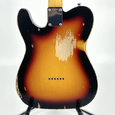 2014 Fender Custom Shop ’63 Telecaster Heavy Relic – 3 Tone Sunburst image 4