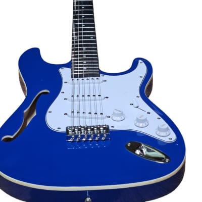 NEW 12 STRING STRAT STYLE SEMI-HOLLOW ELECTRIC GUITAR image 2