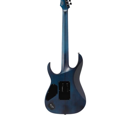 Ibanez RGT1270 Premium Poplar Burl Electric Guitar, Ebony Fingerboard, Cosmic Blue Starburst Flat image 3