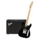 Fender Player Telecaster Black ﻿Maple Neck & Fender Mustang GT 40 Bundle
