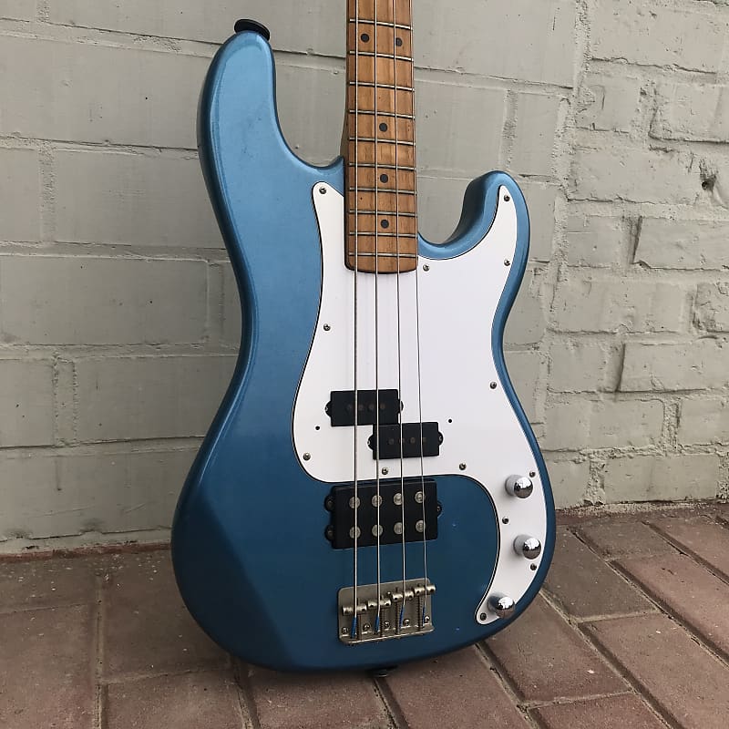 RARE 1980's Greco Precision Bass CUSTOM MADE Blue Metallic + Musicman  HUMBUCKER + GIGBAG