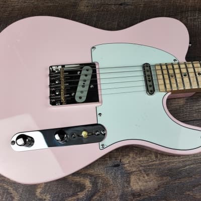 MyDream Partcaster Custom Built - Faded Pink Hand-wound Tapped Pickups image 1