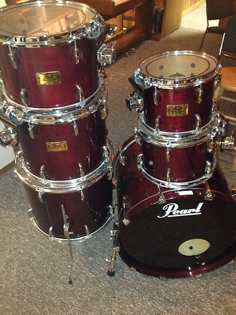 Pearl Masters Custom Extra Maple 6-Piece Shell Pack (Trans Wine Red) :  22K