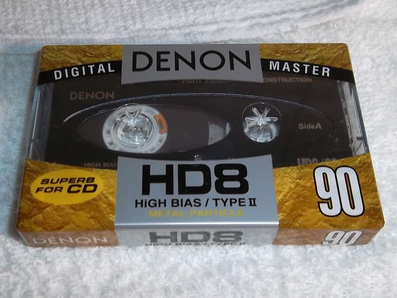 1-Denon HD8-90 Digital Master Metal Particle Made in Japan CR02 High Position Cassette Tape New Sealed NOS - Will Combine Shipping  			