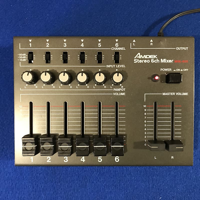 Awesome Amdek MXK-600 (Roland) 6 channel stereo mixer- Sweet size and tons  of control.