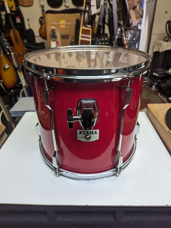 1980s/1990s Tama Made In Japan Rockstar-DX "Hot Red" Wrap 12 x 13" Tom - Looks Really Good - Sounds Great! image 1