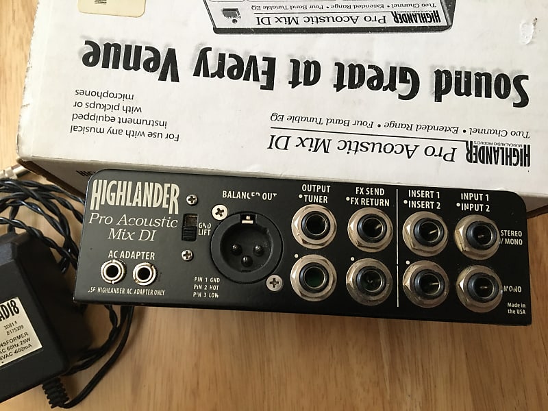 Highlander Pro Acoustic Mix DI (PAMDI)