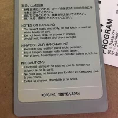 Korg Korg M1 and M3R Memory Cards RSC-4S *Used (AR088) image 5
