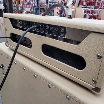 Fender Blackface Piggyback Showman with 85 watt 2 channel Head and 1x15 Cab 1967 - Blonde image 11