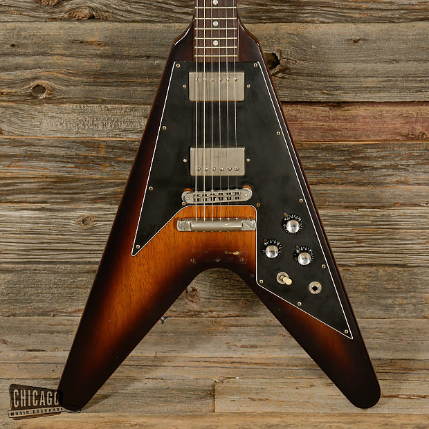 Gibson Flying V 67 Reissue Tobacco Sunburst Refin USED s498
