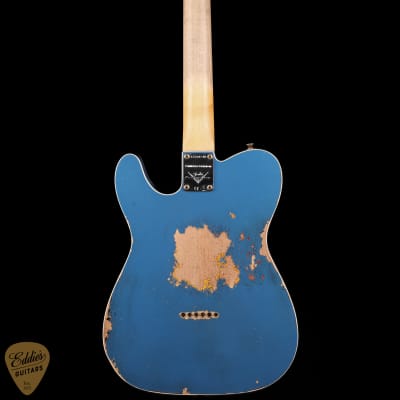 Fender Custom Shop LTD 60 Telecaster Custom Heavy Relic - Aged Lake Placid Blue over Chocolate 3-Color Sunburst image 5