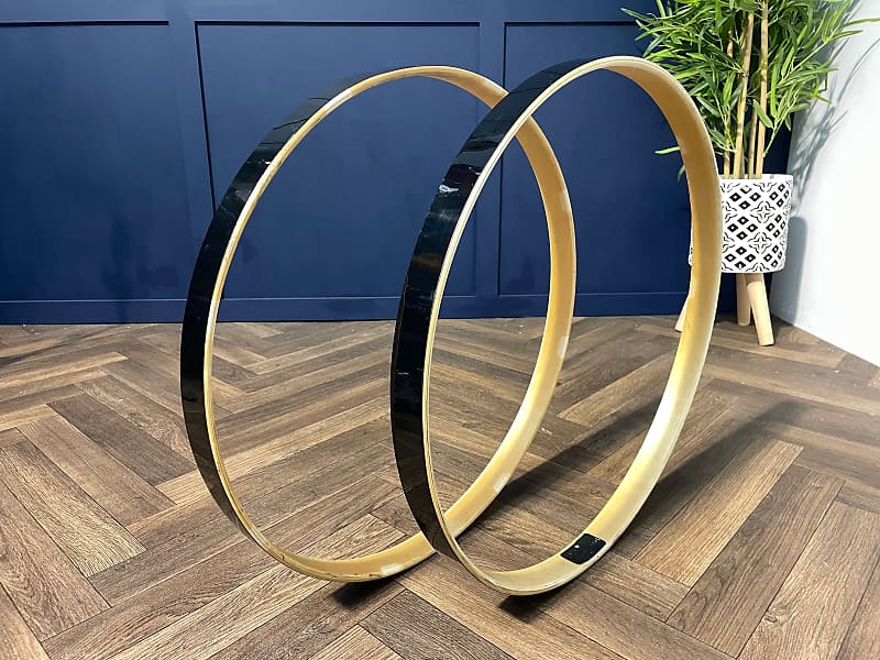 Pearl Vision Bass Drum 22” Wooden Hoops Rims Hardware #LR63 image 1