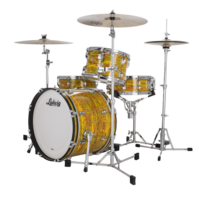 Ludwig Classic Maple Citrus Mod Downbeat Kit 14x20_8x12_14x14 Drums Made in USA Authorized Dealer image 2