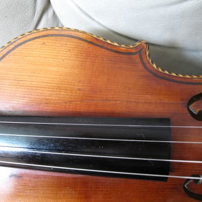 Vintage Violin with Beautiful Inlays, 4/4 c1880 image 18