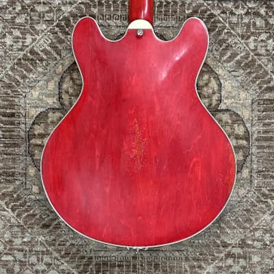Eastman T64/V-T-RD Thinline Electric Antique Red w/ Trapeze, Case, Setup #2667 image 5