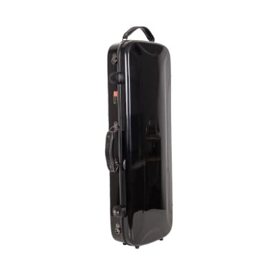 Crossrock Fiberglass Oblong Case fits 4/4 Full-Size Violin, Includes TSA lock, Protective Blanket, Hygrometer, Accessory Compartments-Black (CRF2020VBK-R) image 4