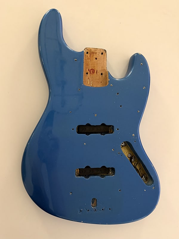 Fender Jazz Bass Body 1971 Lake Placid Blue Refin image 1