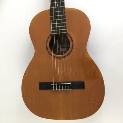 HSC Rare Vintage Giannini Trovador 1987 Lacquer Acoustic Folk Classical Guitar 3/4 Size + Foot Stool image 12