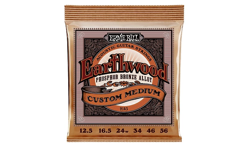 Earthwood Custom Medium Phosphor Bronze Acoustic Guitar String Set