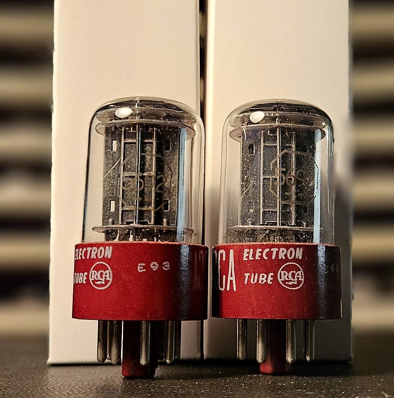美しい RCA 5692 トップロゴブラックプレート6SN7 アンプ