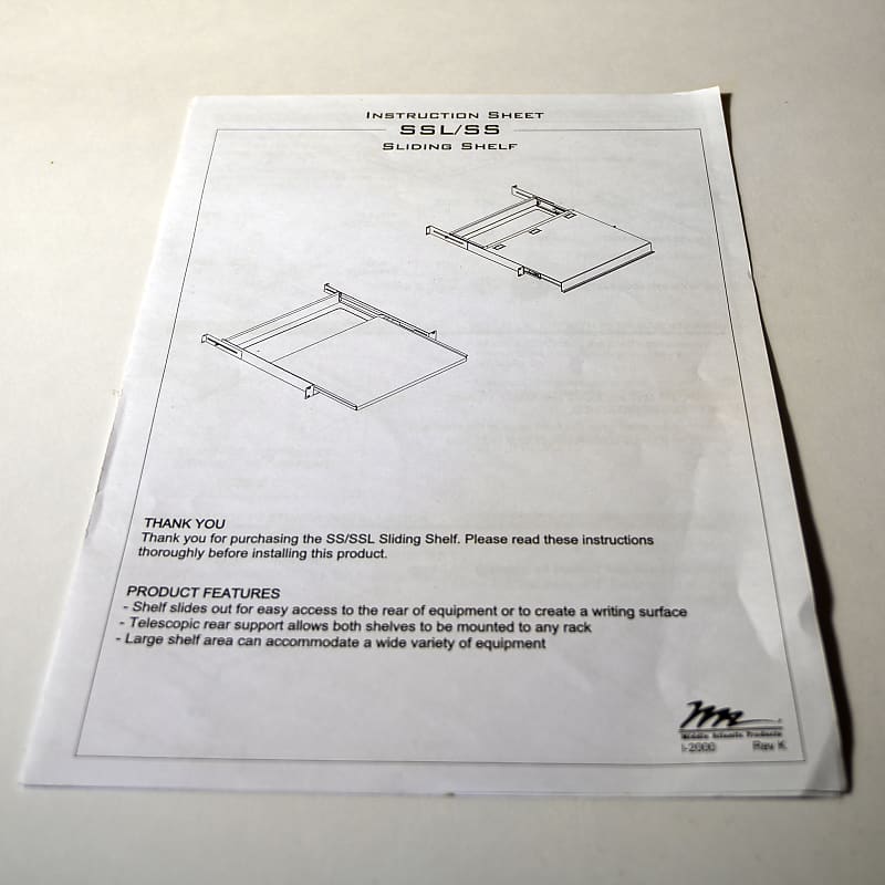 Middle Atlantic Heavy-Duty Sliding Shelf 