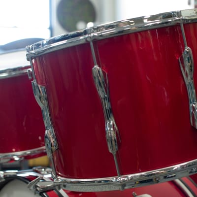 1970s Premier Polychromatic Red Resonator Drum Kit image 12