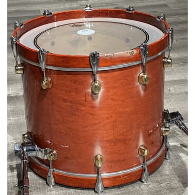 Used Mapex Orion Classic 4pc Drum Set Transparent Red Amber w/Maple Deluxe Snare image 4