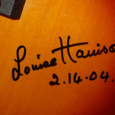 2004  Signed American English Louise Harrison Jay Turser Left Hand Beatle Bass Grover Tuners Gigbag image 3