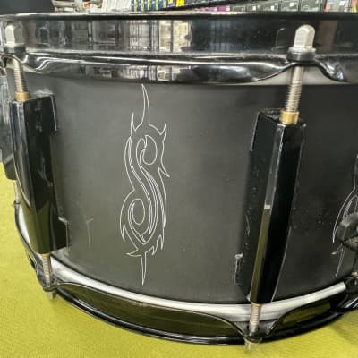 Pearl JJ1365 Joey Jordison Signature 13x6.5" Steel Snare Drum 2010s - With Gig Bag Matte Black with Slipknot Logo image 8
