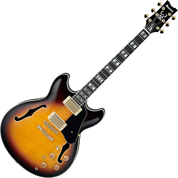 Ibanez JSM10-VYS John Scofield Signature Hollowbody Electric Guitar Vintage Yellow Sunburst image 1