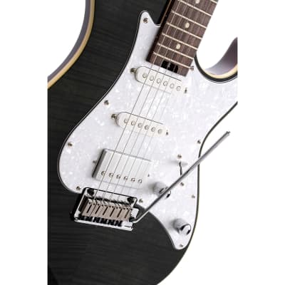 Cort G280 Select Flame Top Electric Guitar Trans Black image 6