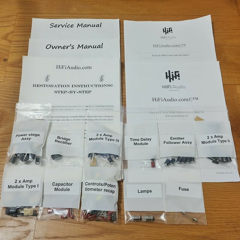 Harman Kardon Citation A restoration kit filter capacitor repair rebuild fix  			