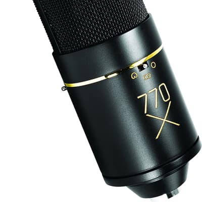 MXL Mics Multi-Pattern Condenser Microphone, XLR Connector, Black & Gold (770X) image 5