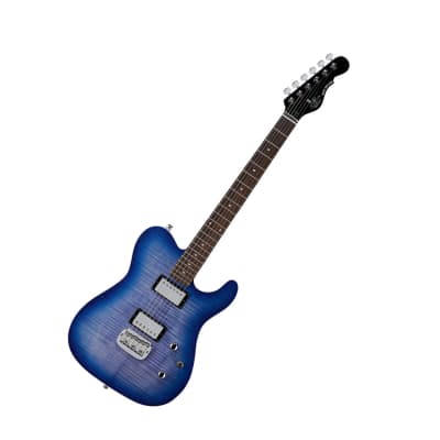 G&L Tribute Series ASAT Deluxe Carved Top Guitar - Bright Blueburst for sale