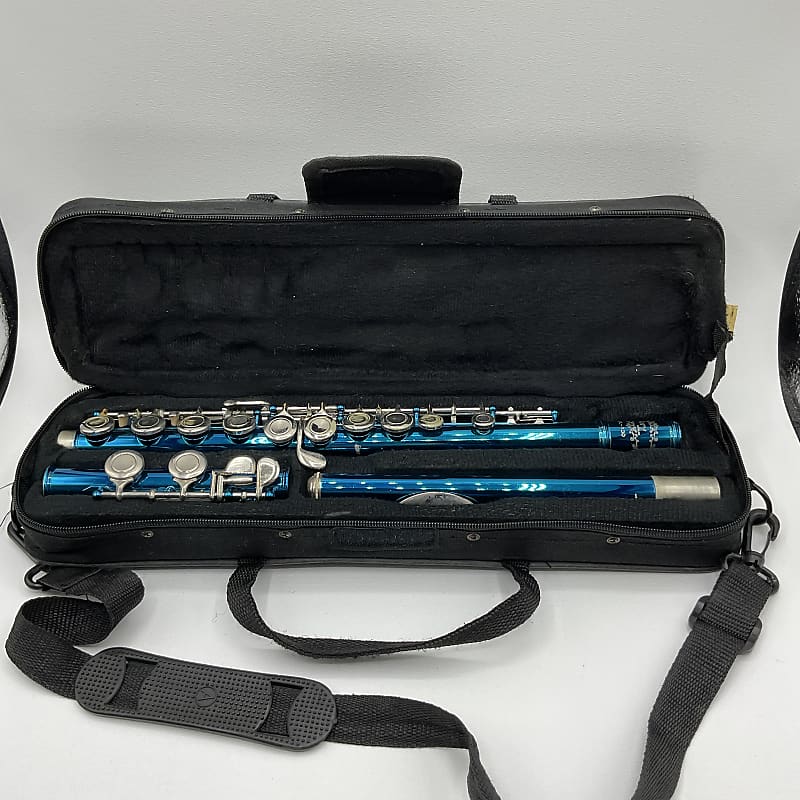 Glory Flute GFL130 Student Musical Instrument Blue with Case Reverb
