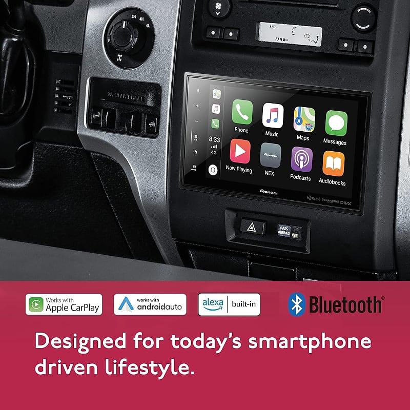 8 Media Receiver with Wireless Android Auto & Apple Carplay
