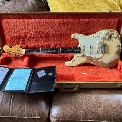 Fender Custom Shop NAMM Limited Big Head '60s Reissue Stratocaster Vintage White Super Heavy Relic image 2