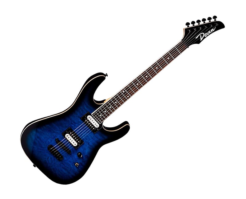 Dean MDX Electric Guitar w/Quilt Maple Top - Trans Blue Burst - Used image 1