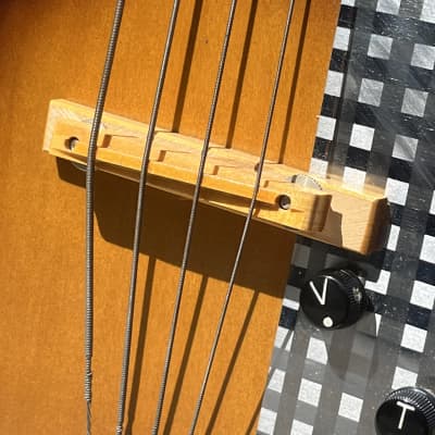 Kay Value Leader Bass with original case 1950's - 1960's - Sunburst short scale image 10