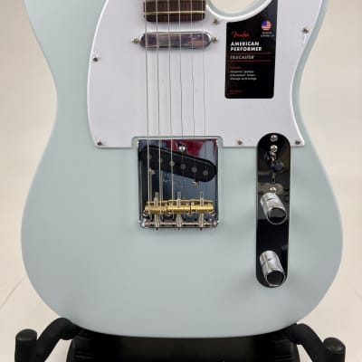 Fender American Performer Telecaster with Rosewood Fretboard 2021 Satin Sonic Blue image 2